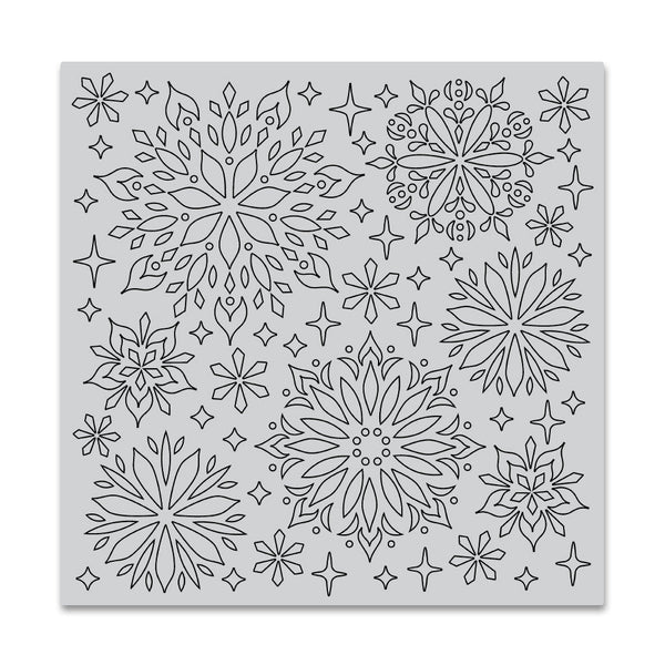 Hero Arts Kaleidoscope Snowflake Bold Prints Cling Rubber Stamp