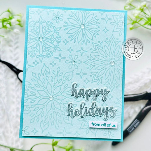 Hero Arts Kaleidoscope Snowflake Bold Prints Cling Rubber Stamp