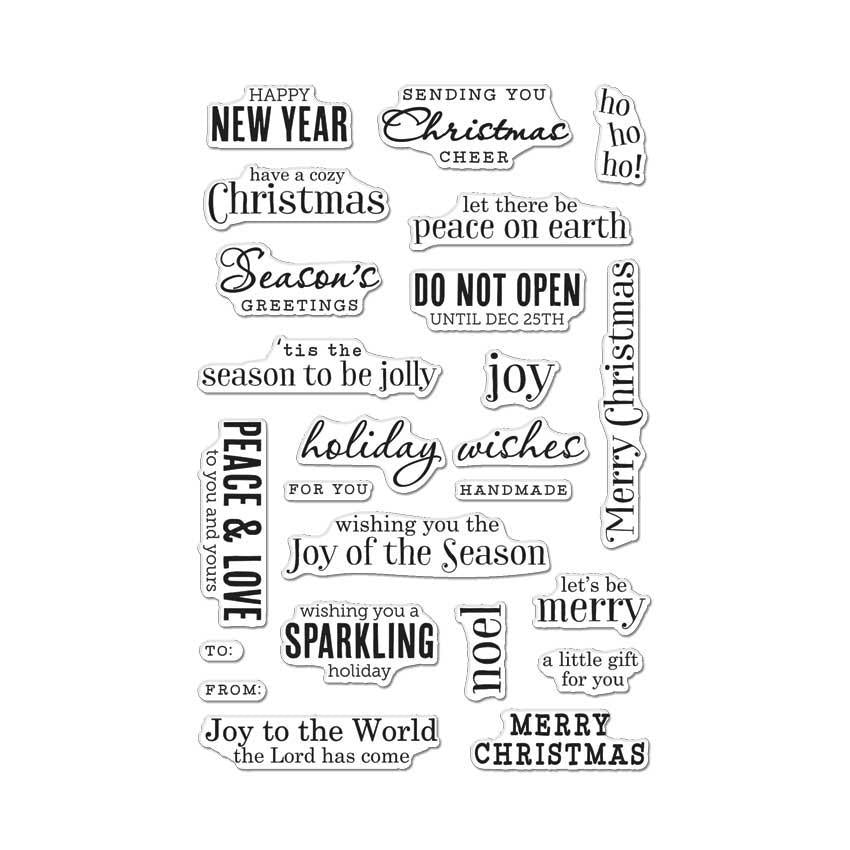 Hero Arts Christmas Messages Clear Stamps