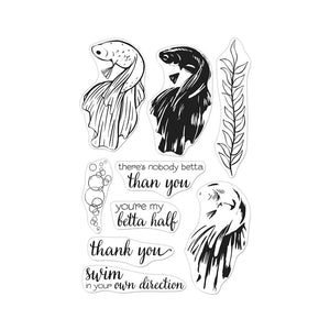 Hero Arts Color Layering Betta Fish Clear Stamps