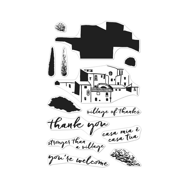 Hero Arts Color Layering Village Clear Stamps