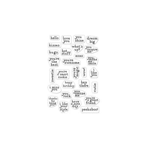 Hero Arts Mini Messages Clear Stamps