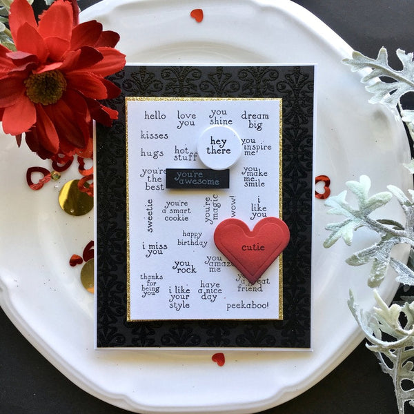 Hero Arts Mini Messages Clear Stamps