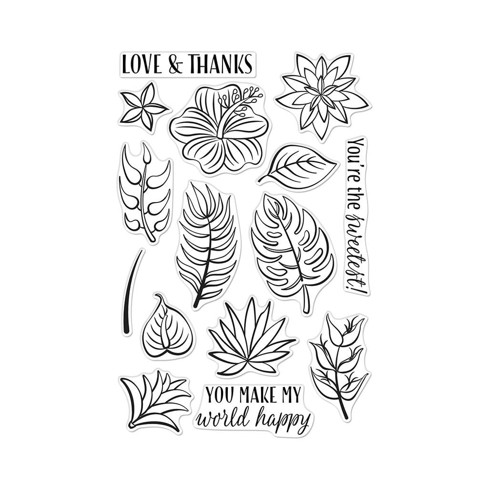 Hero Arts Tropical Flowers Clear Stamps