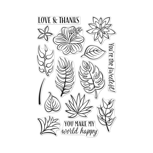Hero Arts Tropical Flowers Clear Stamps