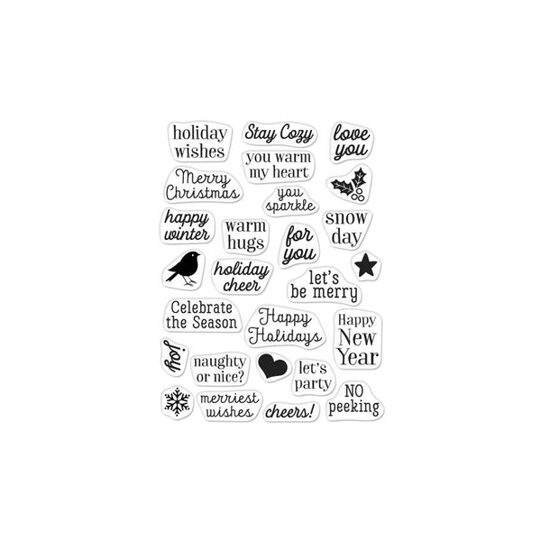 Hero Arts Christmas Messages Clear Stamps