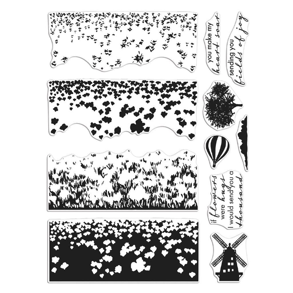 Hero Arts Tulip Field HeroScape Clear Stamps