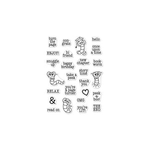 Hero Arts Bookworm Messages Clear Stamps