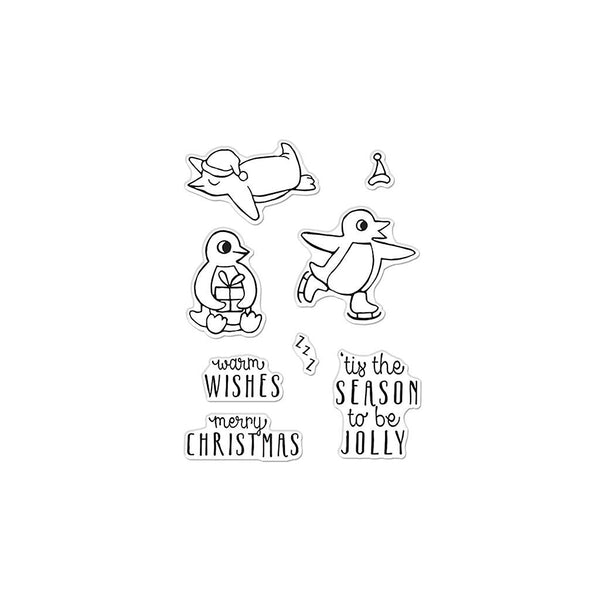 Hero Arts Warm Wishes Penguins Clear Stamps
