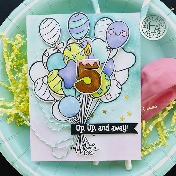 Hero Arts Bunch of Balloons Clear Stamps