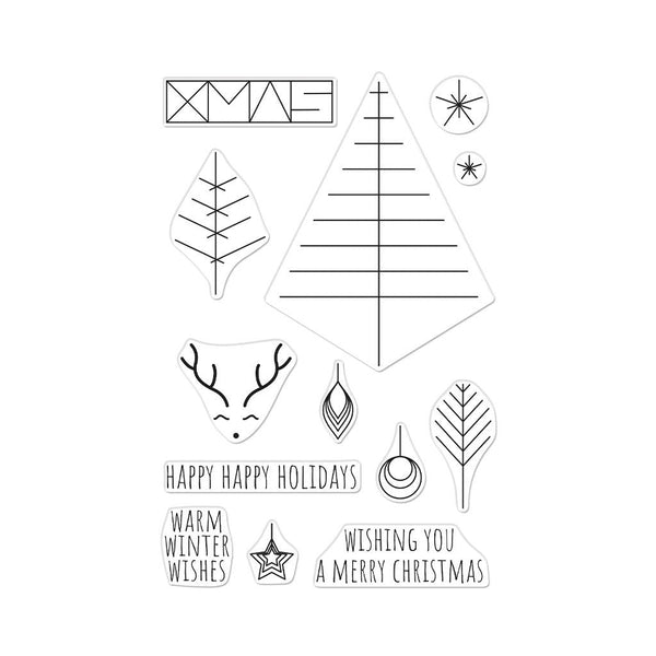 Hero Arts Graphic Lines Holiday Clear Stamps