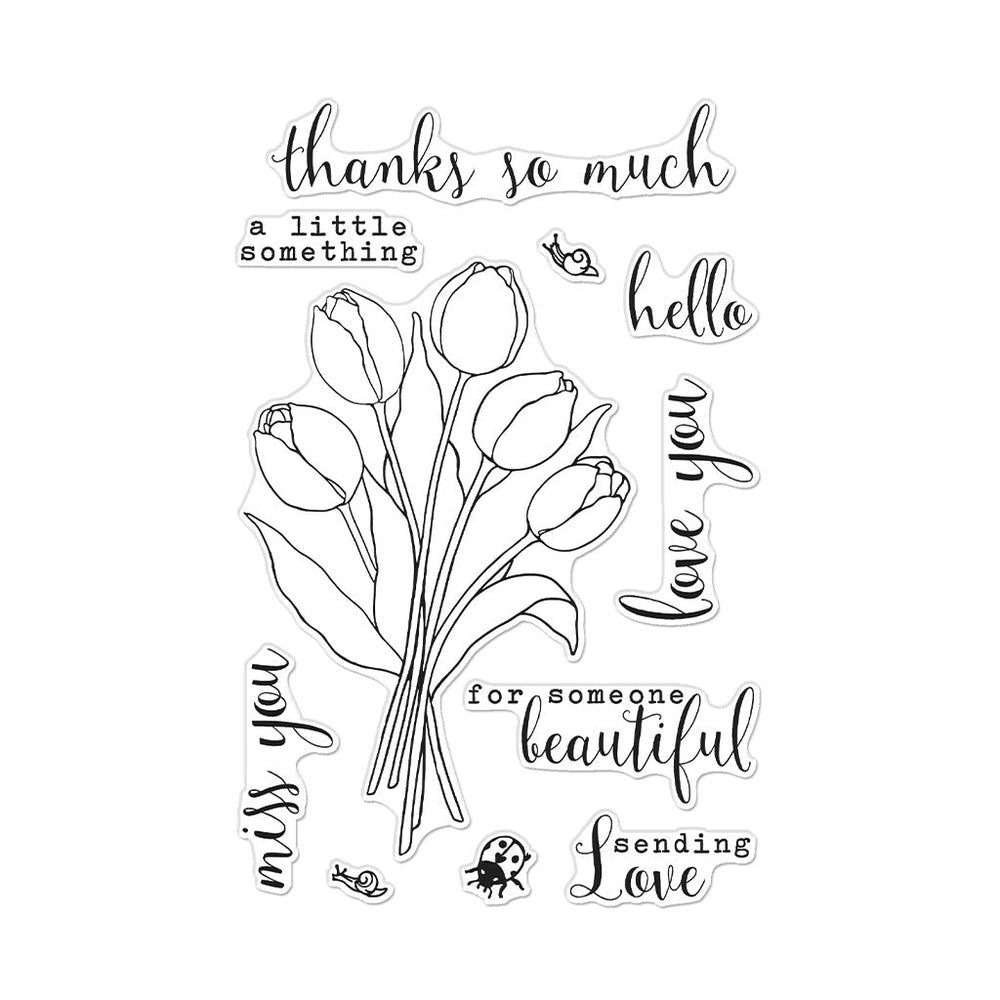 Hero Arts Tulip Bouquet Clear Stamps