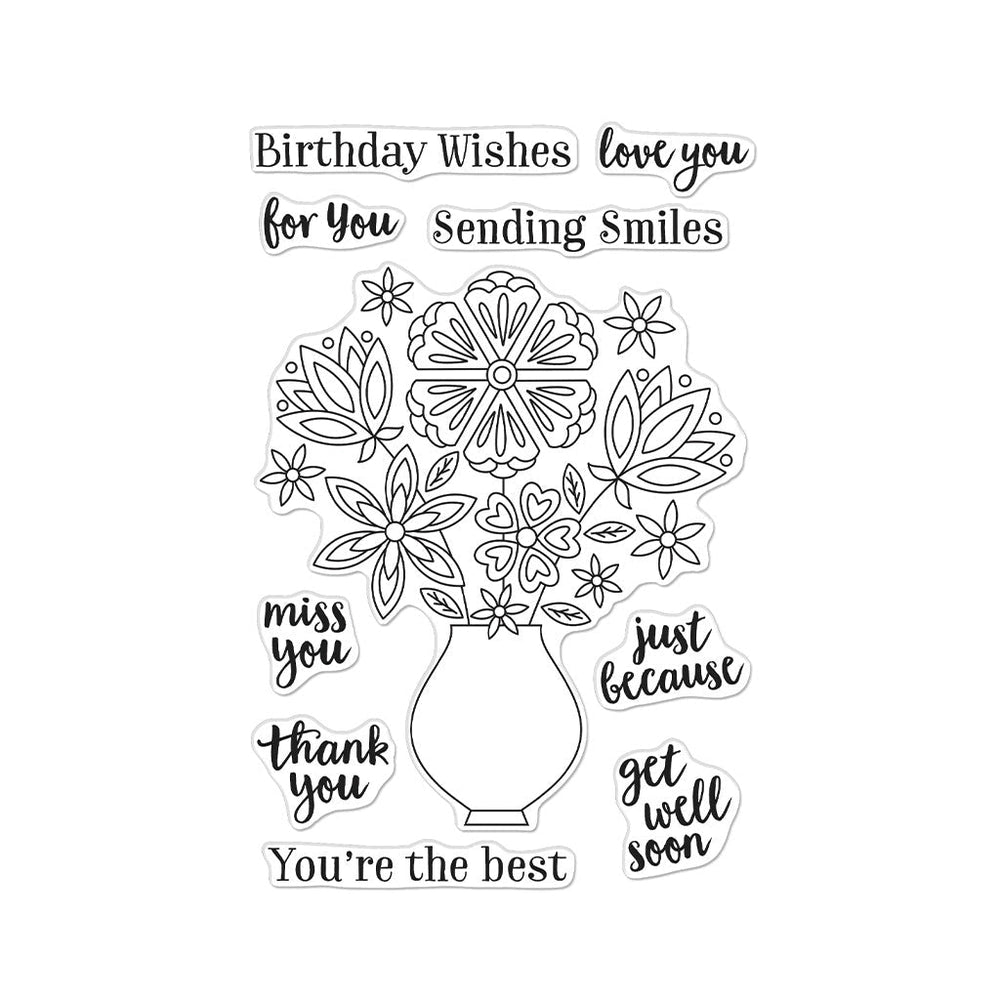 Hero Arts Flowers in Vase Clear Stamps