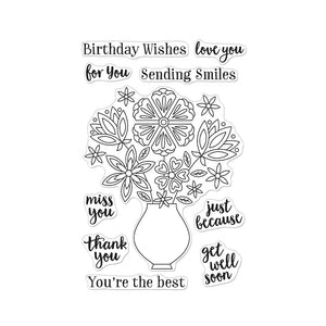 Hero Arts Flowers in Vase Clear Stamps