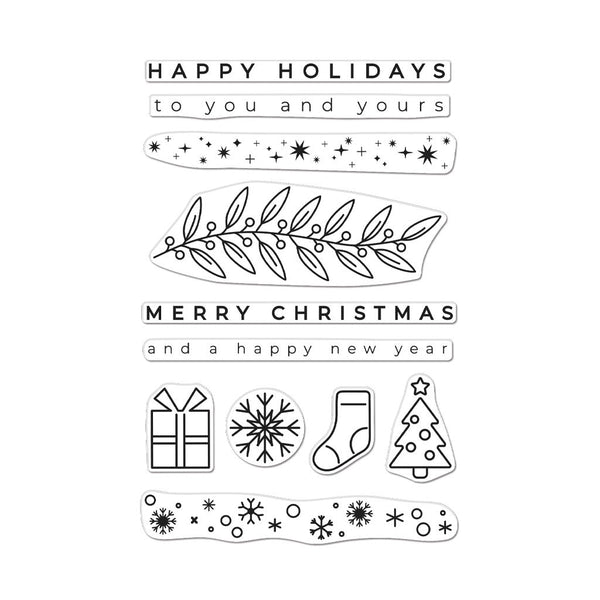 Hero Arts Holiday Borders and Icons Clear Stamps