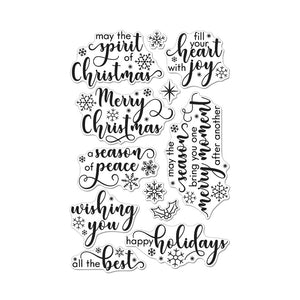 Hero Arts Snowflake Messages Clear Stamps