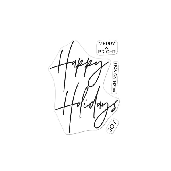 Hero Arts Happy Holidays Clear Stamps