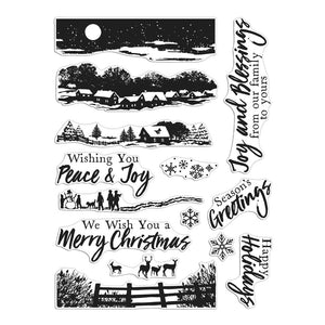 Hero Arts Winter Scenics Clear Stamps