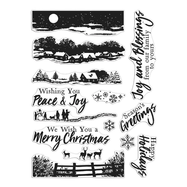 Hero Arts Winter Scenics Clear Stamps