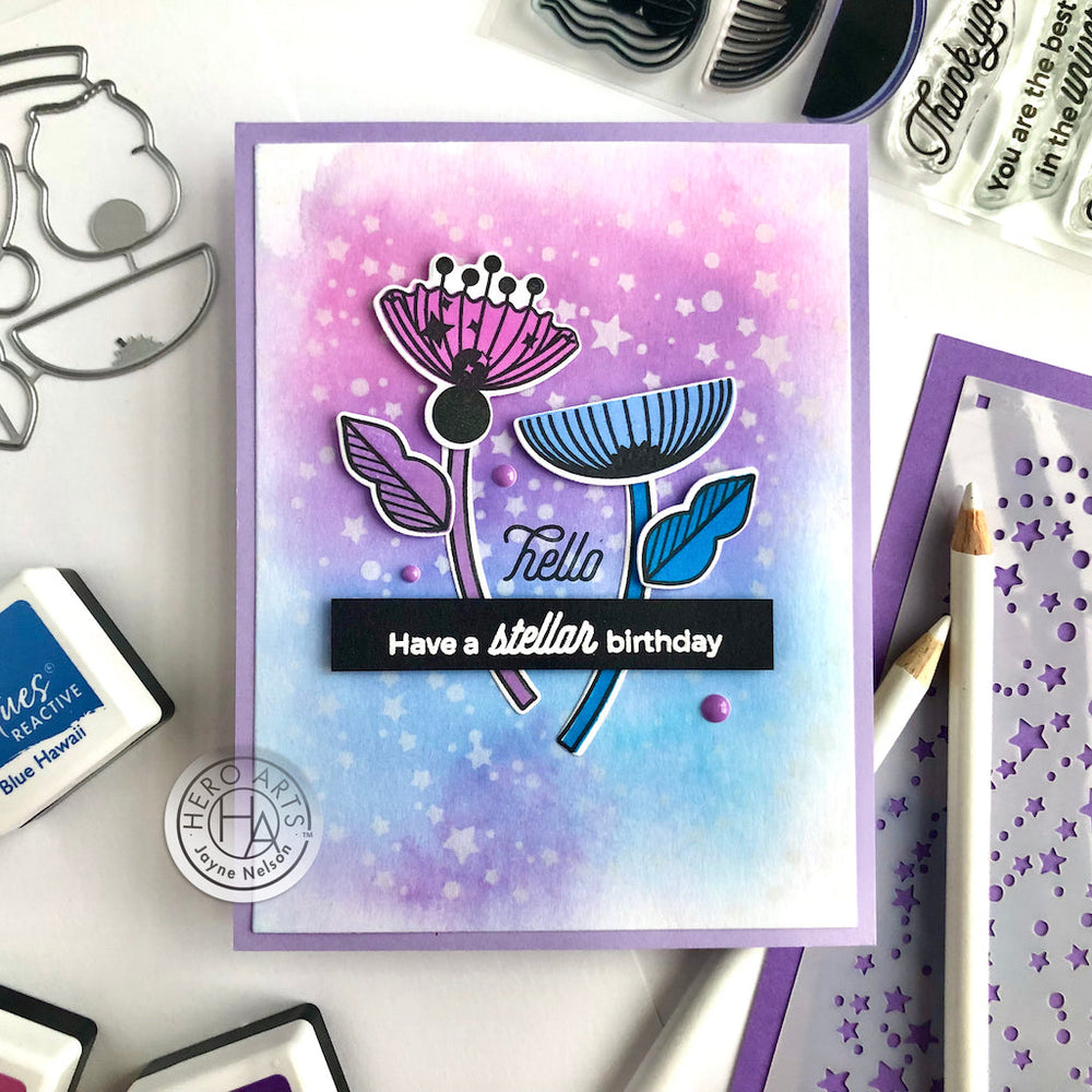 Hero Arts Color Layering Stellar Flowers Clear Stamps
