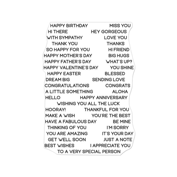 Hero Arts Everyday Sentiment Strips Clear Stamps