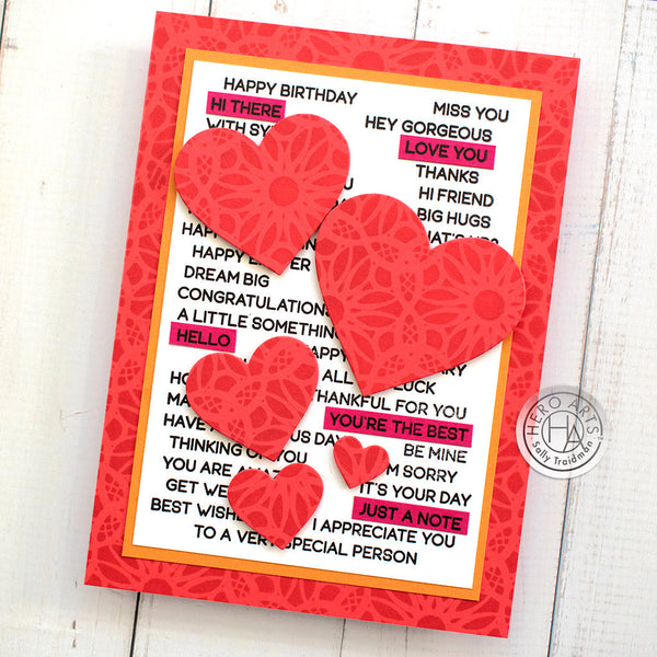 Hero Arts Everyday Sentiment Strips Clear Stamps