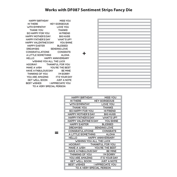 Hero Arts Everyday Sentiment Strips Clear Stamps