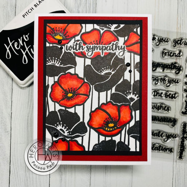 Hero Arts Poppy Field Bold Prints Cling Rubber Stamp