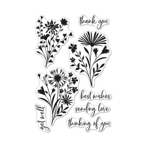 Hero Arts Floral Imprints Clear Stamps