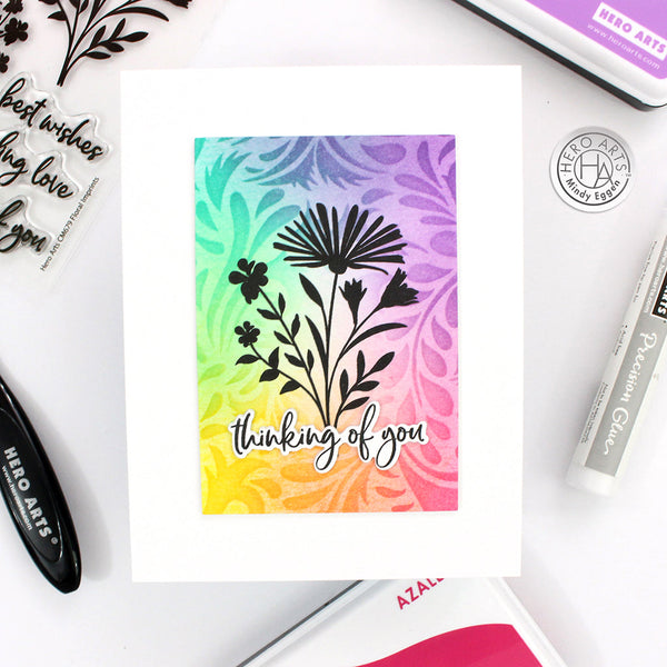 Hero Arts Floral Imprints Clear Stamps