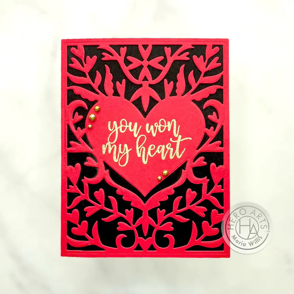 Hero Arts Heart Flourish Cover Plate Dies