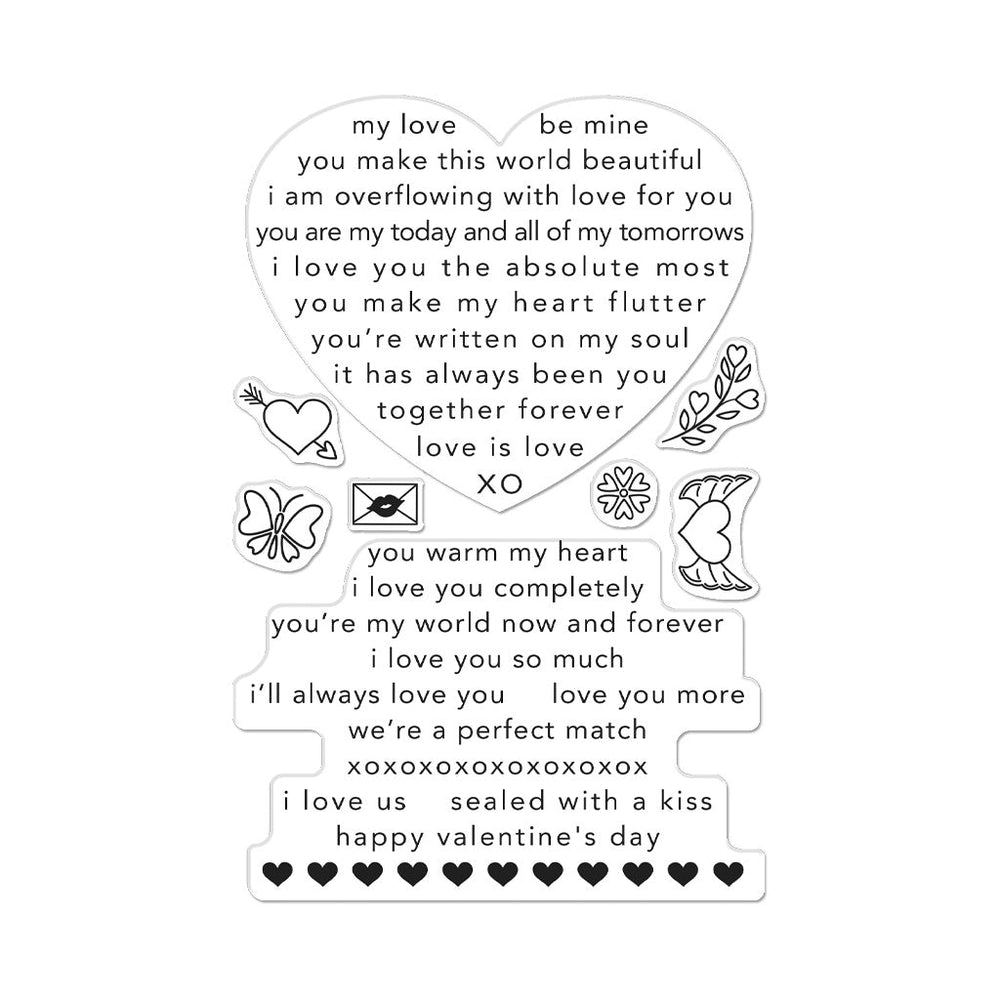 Hero Arts Loving Sentiment Strips Clear Stamps