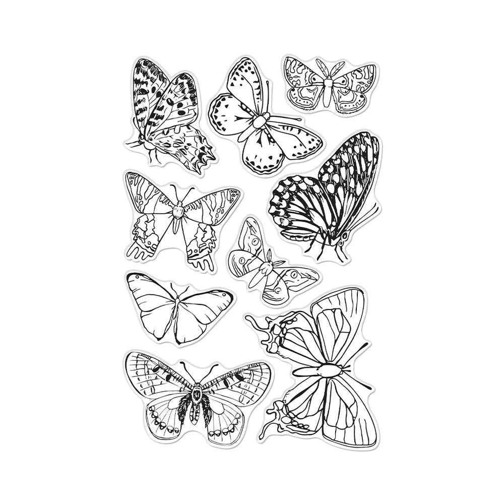 Hero Arts Beautiful Butterflies Clear Stamps