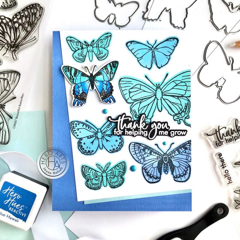 Hero Arts Beautiful Butterflies Clear Stamps
