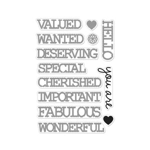 Hero Arts Textured Compliments Clear Stamps