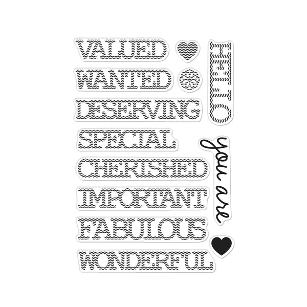 Hero Arts Textured Compliments Clear Stamps