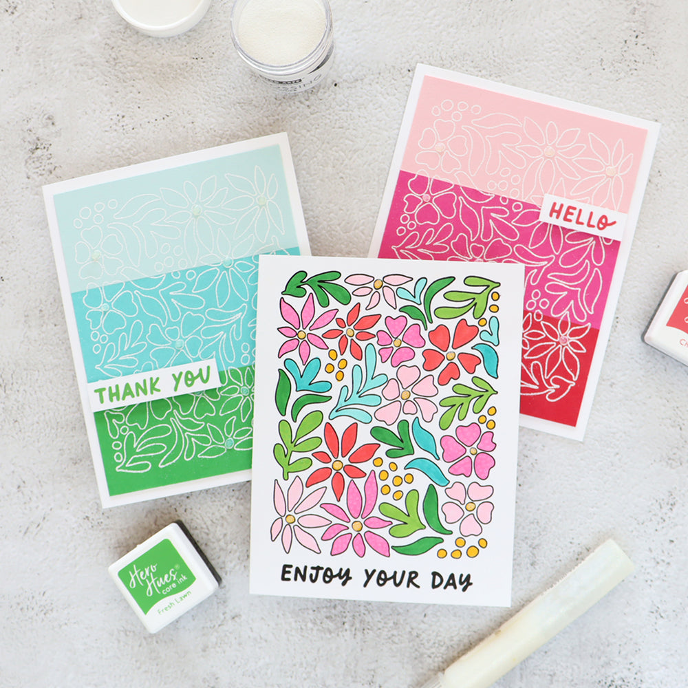 Hero Arts Day Flowers Clear Stamp Set
