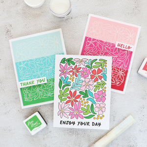 Hero Arts Day Flowers Clear Stamp Set