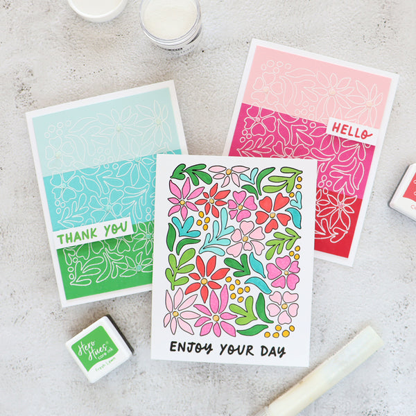 Hero Arts Day Flowers Clear Stamp Set