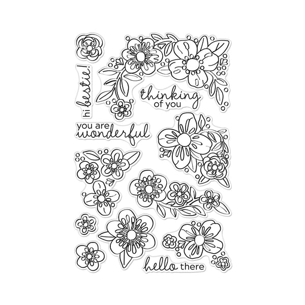 Hero Arts Bold Flowers Clear Stamps