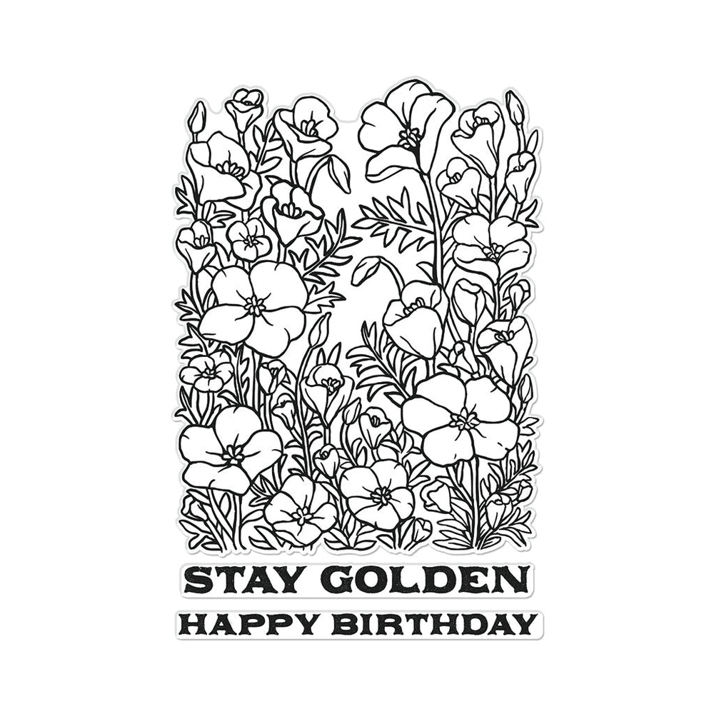 Hero Arts Golden Poppies Clear Stamps