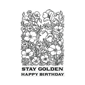 Hero Arts Golden Poppies Clear Stamps
