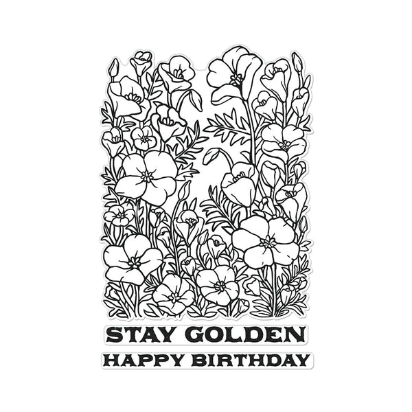 Hero Arts Golden Poppies Clear Stamps