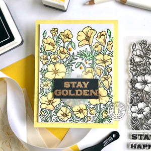 Hero Arts Golden Poppies Clear Stamps