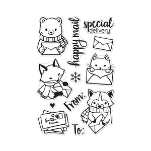 Hero Arts Winter Mail Critters Clear Stamps
