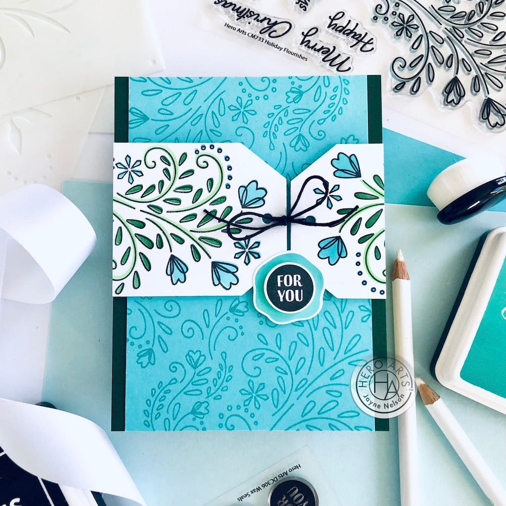 Hero Arts Holiday Flourishes Clear Stamps