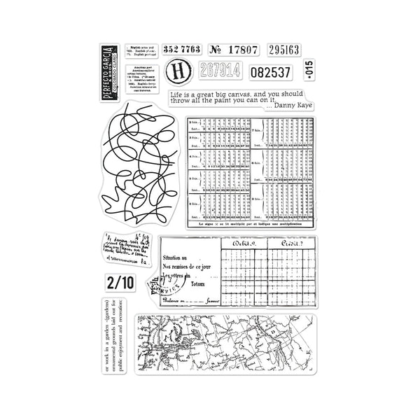 Hero Arts Vintage Map and Ledger Clear Stamps