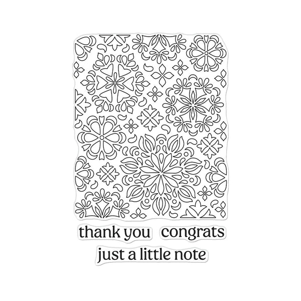 Hero Arts Mandala Flower Pattern Clear Stamps