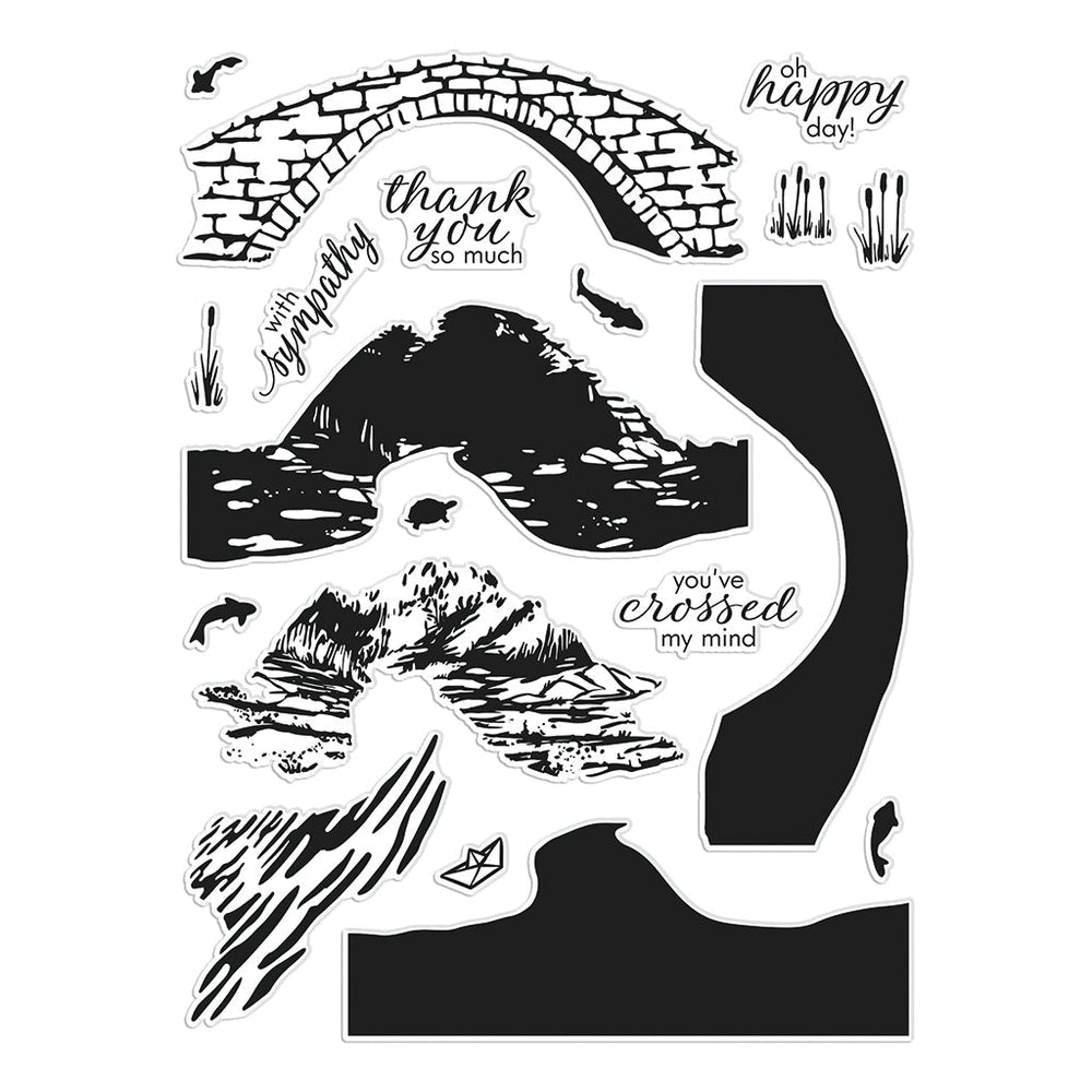 Hero Arts Stone Bridge HeroScape Clear Stamps