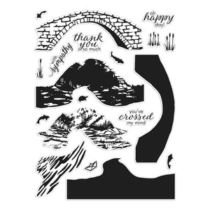 Hero Arts Stone Bridge HeroScape Clear Stamps